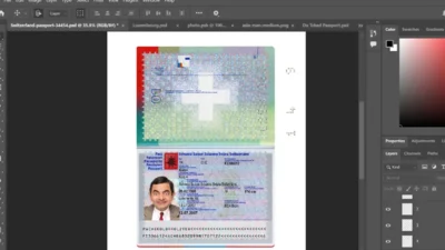 Switzerland Passport PSD Template