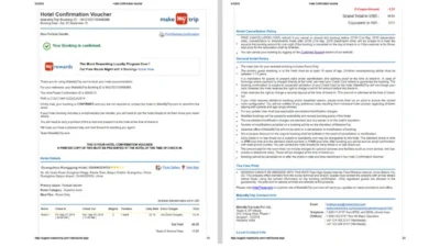 China hotel confirmation voucher Template in word and pdf format