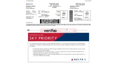 United States Delta Airlines Boarding Pass Template in Word and PDF Format