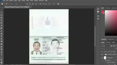Mongolia Passport PSD Template