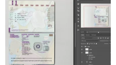 Sweden Passport psd template 2022