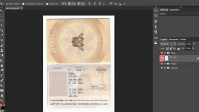 Australia Passport psd template