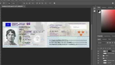 Sweden ID Card Template (EU Standard 2021 – Present)