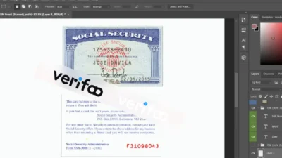 USA Blank SSN Card PSD Template Free Download