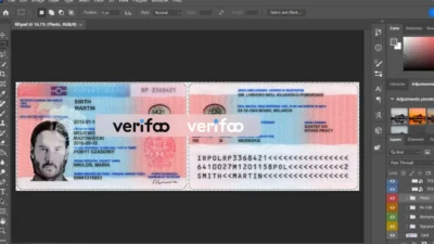 Poland fake residence permit psd template 1200DPI version