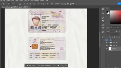 Georgia Country ID Card Template Psd