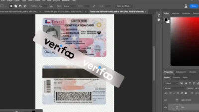 Texas ID Card PSD Template