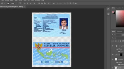 Indonesia ID Card PSD template
