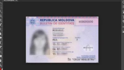 Moldova ID Card Template In PSD Format