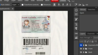 South Carolina Drivers License Template – Editable Psd