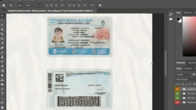 Argentina Driving License PSD Template