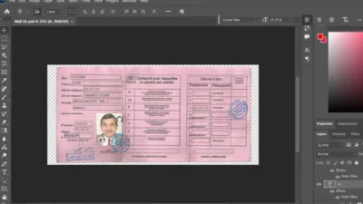 Mali driving license PSD Template for Photoshop
