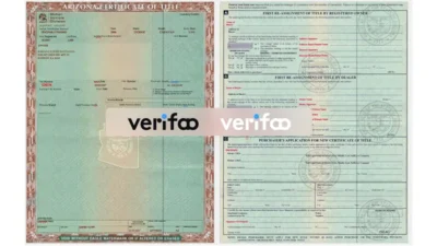 Arizona Certification of Title (car Title) in word And pdf Format