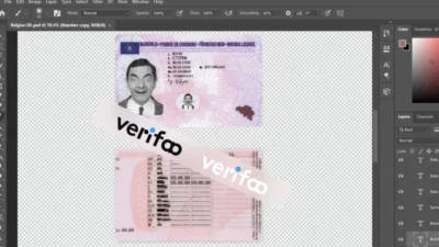 Belgium Driver License Template in PSD Format (V2)