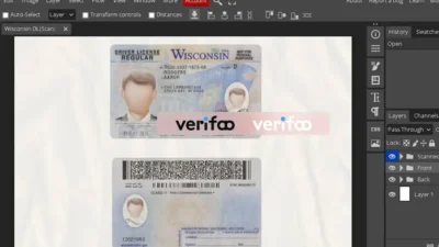 Wisconsin Drivers License PSD Template