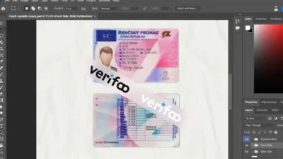 Czech Republic Driver License Template In PSD Format