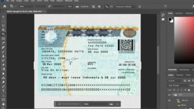 Indonesia Travel Visa PSD Template
