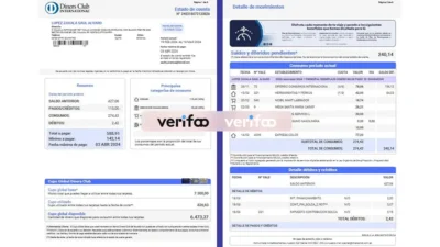 Ecuador Diners Club Account Statement Template in Word and PDF Format