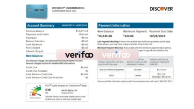 Discover USA Credit Card Statement Template – A Customizable Template in PDF and Word Format