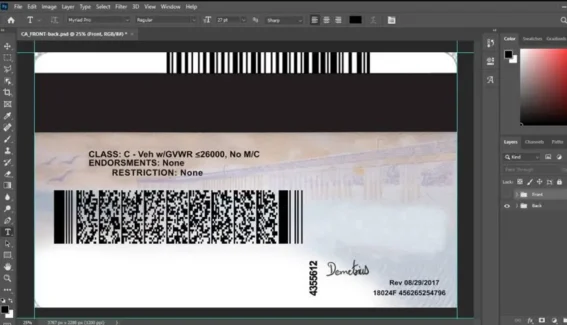 California Driver License Psd Template New 2022