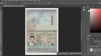 Fake Jamaica Passport PSD Template