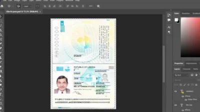 Liberia Passport PSD Template