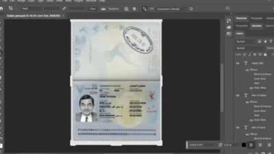 Sudan passport PSD Template