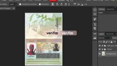Commonwealth of Dominica Passport PSD Template