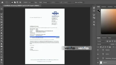 Australia NRMA Business Insurance Certificate of Currency PSD Template