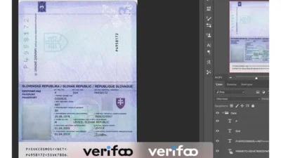 Slovakia Passport psd template