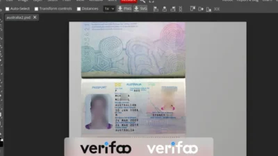 Australia Passport template psd (female)