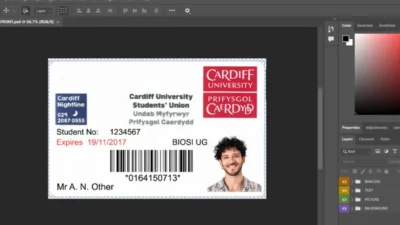 Create Cardiff University Student ID Card PSD Template (Free Download)