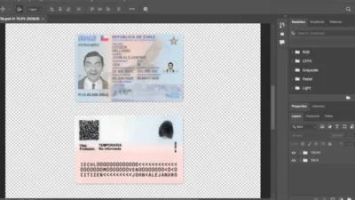 Chile ID Card PSD template