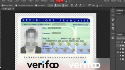 Free France ID Card PSD Template