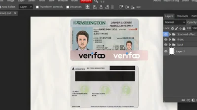 Washington Drivers License PSD Template V2