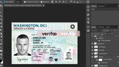 Washington D.C. Driving license PSD Template New2026