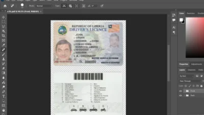 Liberia Driver License PSD Template