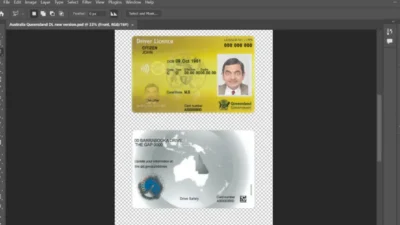 Queensland Australia Driving Licence Template 2024 Version