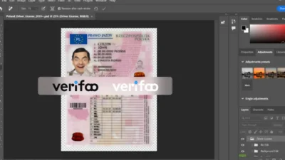 Poland Driver License PSD Template