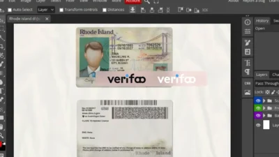 Rhode Island Driver License Template 2022 PSD format