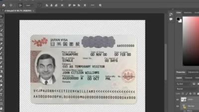 Japan Travel Visa PSD Template Fully Editable version