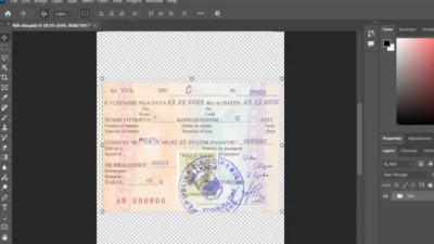 Albania Travel Visa Card psd Template
