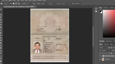 Republic of the Congo Passport PSD Template (2014 – present)