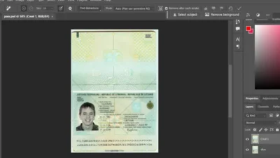 LITHUANIA Passport PSD Template (older Version)