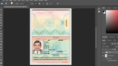 Grenada Passport PSD Template