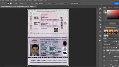 Bangladesh Passport PSD Template v2