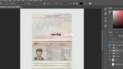 Austria Passport template psd v2
