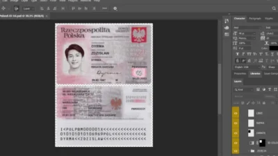 Polish identity card Psd Template