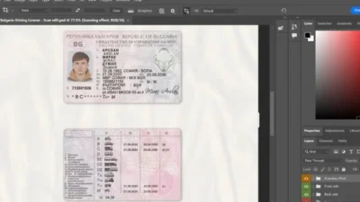 Bulgaria Driving License PSD Template