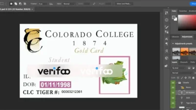Colorado College ID Card Psd Template